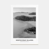 Whitsunday Islands Portrait B&W Poster