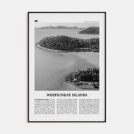 Whitsunday Islands Travel B&W Poster