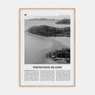 Whitsunday Islands Travel B&W Poster