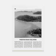 Whitsunday Islands Travel B&W Poster