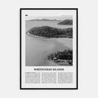 Whitsunday Islands Travel B&W Poster