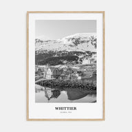 Whittier, Alaska Portrait B&W Poster