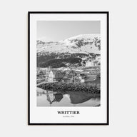 Whittier, Alaska Portrait B&W Poster