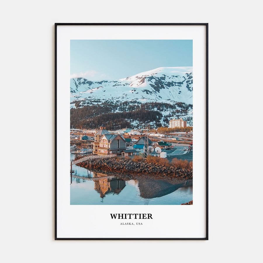 Whittier, Alaska Portrait Color Poster