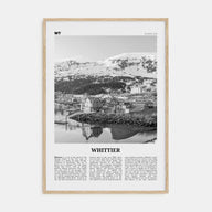Whittier, Alaska Travel B&W Poster