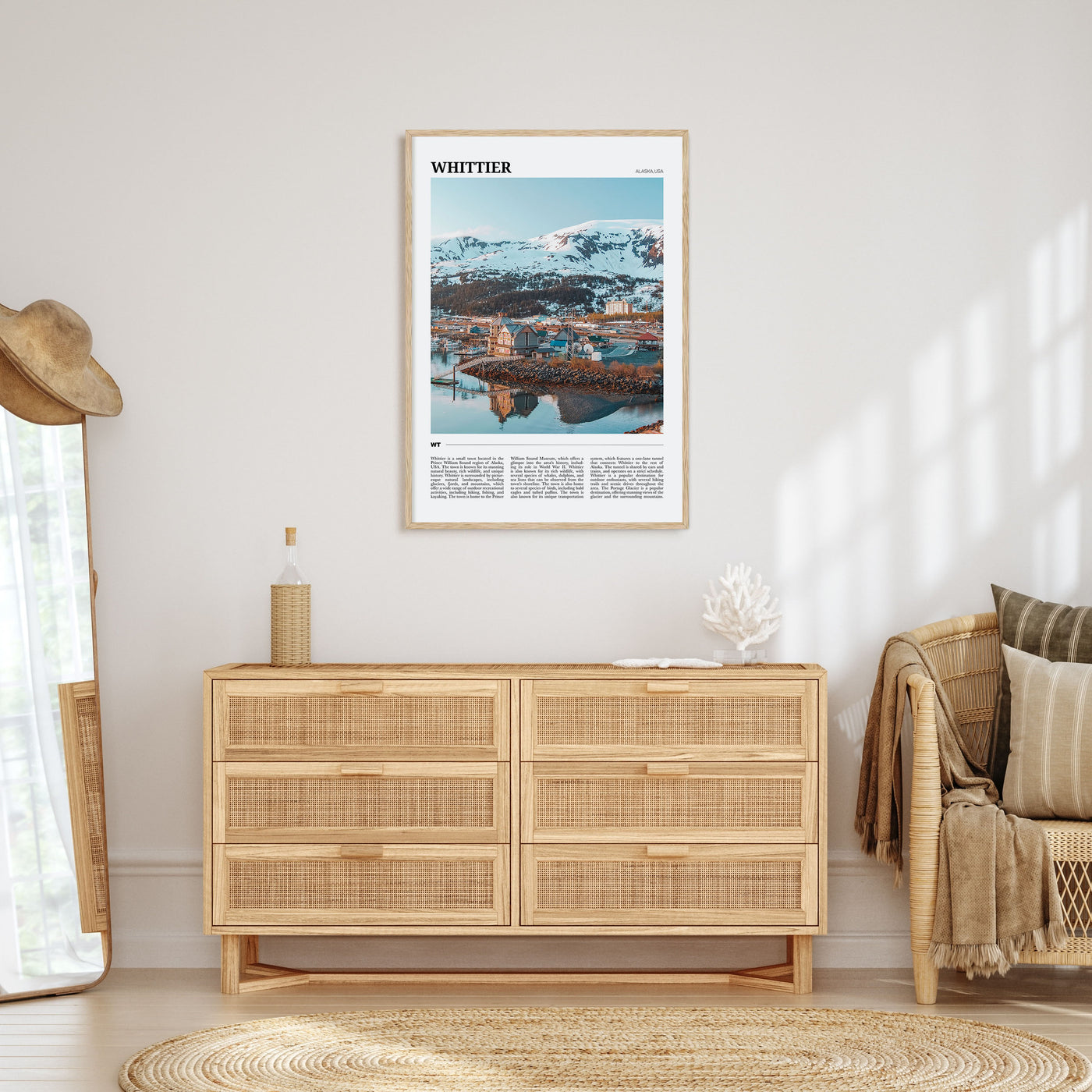 Whittier, Alaska Travel Color Poster