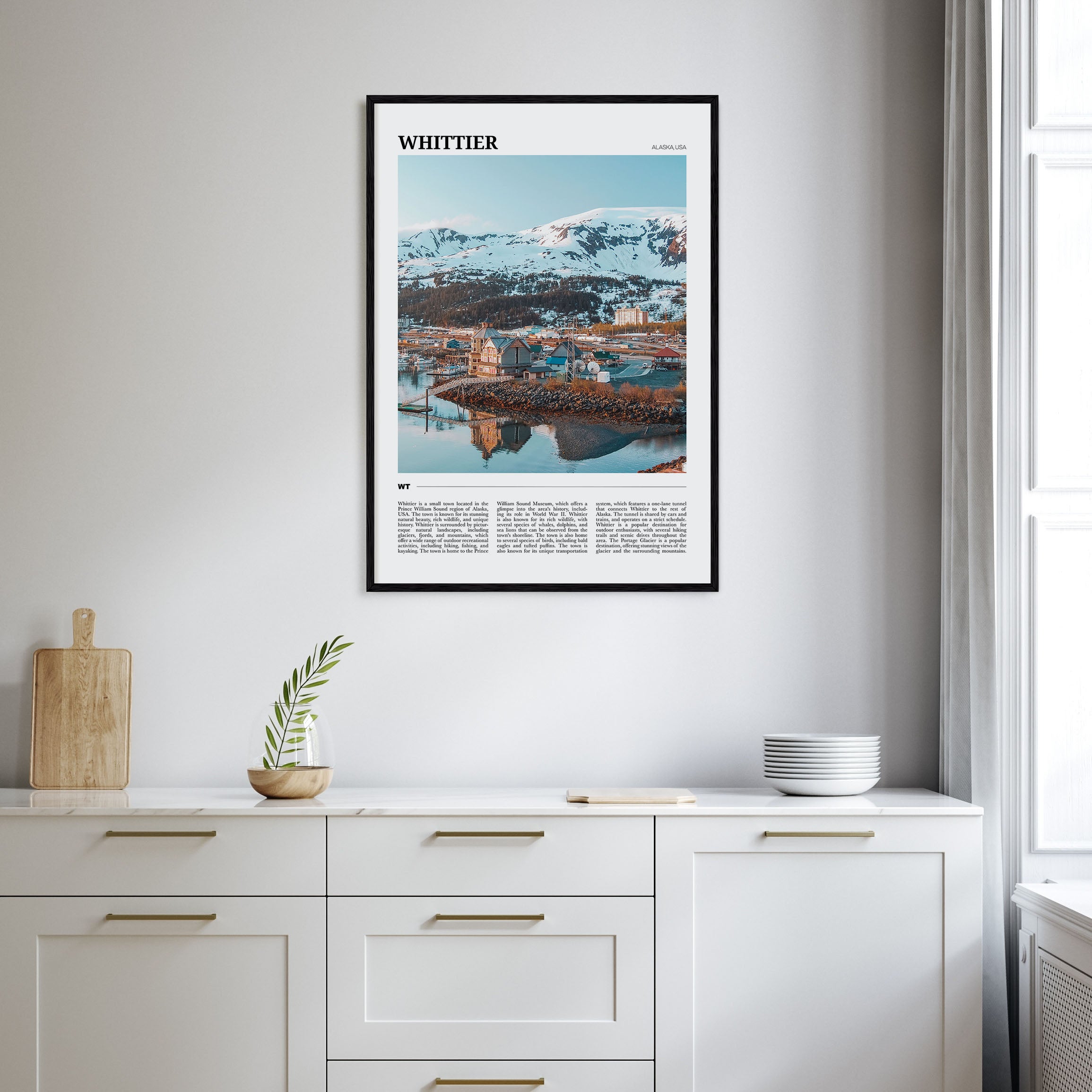 Whittier, Alaska Travel Color Poster