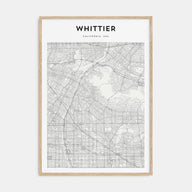 Whittier, California Map Portrait Poster