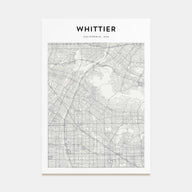 Whittier, California Map Portrait Poster