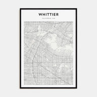 Whittier, California Map Portrait Poster