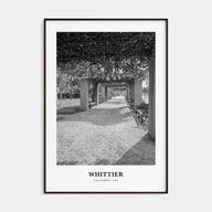 Whittier, California Portrait B&W Poster