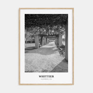 Whittier, California Portrait B&W Poster
