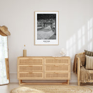 Whittier, California Portrait B&W Poster