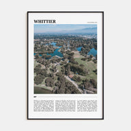 Whittier, California Travel Color Poster