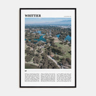 Whittier, California Travel Color Poster