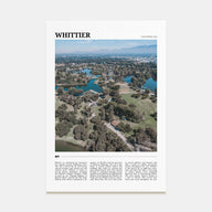Whittier, California Travel Color Poster