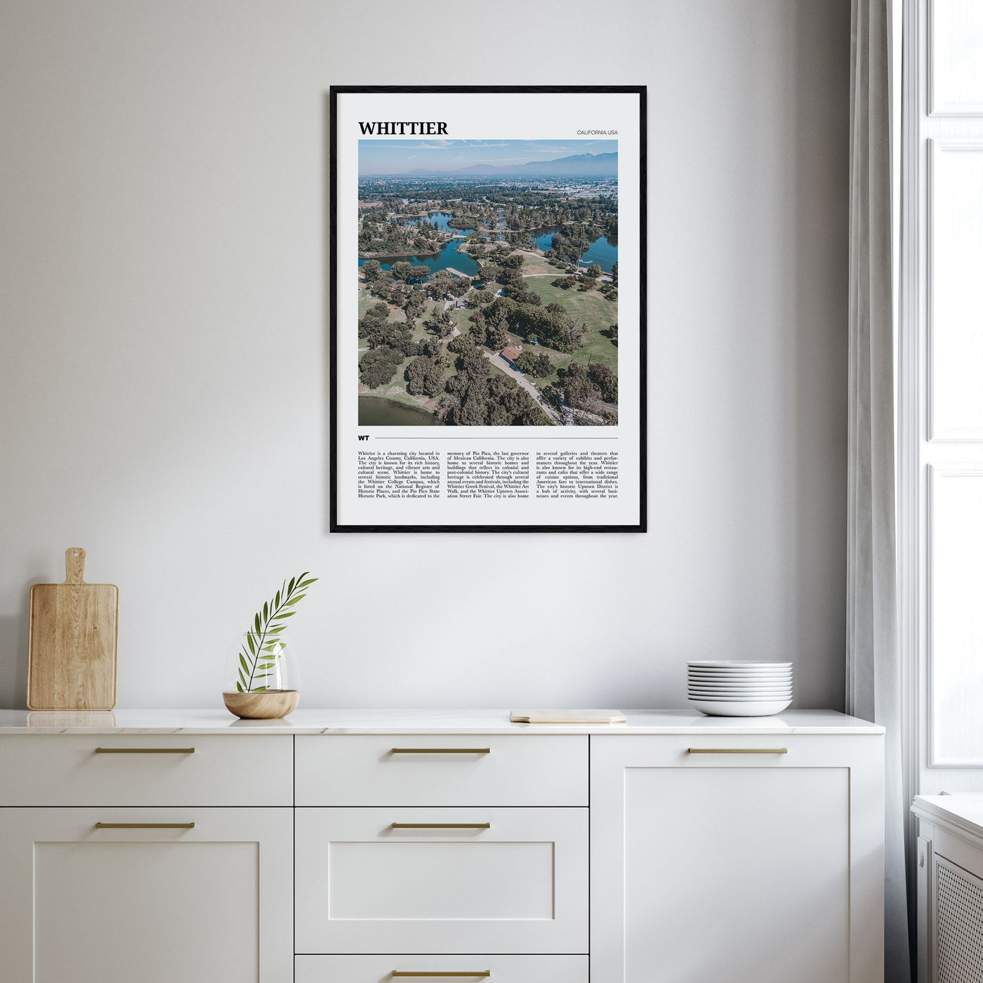 Whittier, California Travel Color Poster