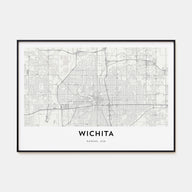 Wichita Map Landscape Poster
