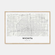 Wichita Map Landscape Poster