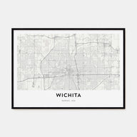 Wichita Map Landscape Poster