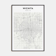 Wichita Map Portrait Poster