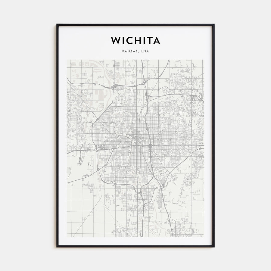 Wichita Map Portrait Poster