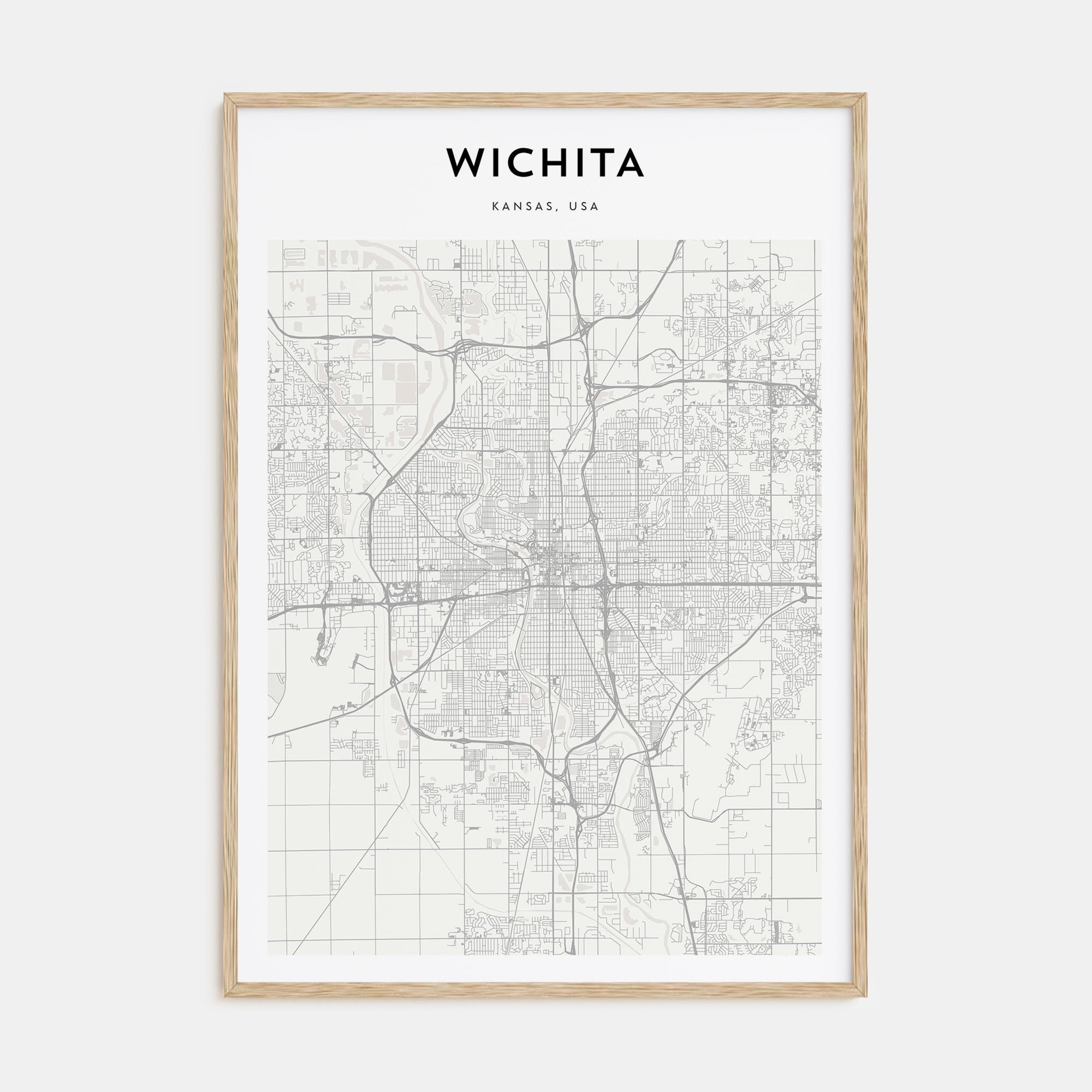 Wichita Map Portrait Poster