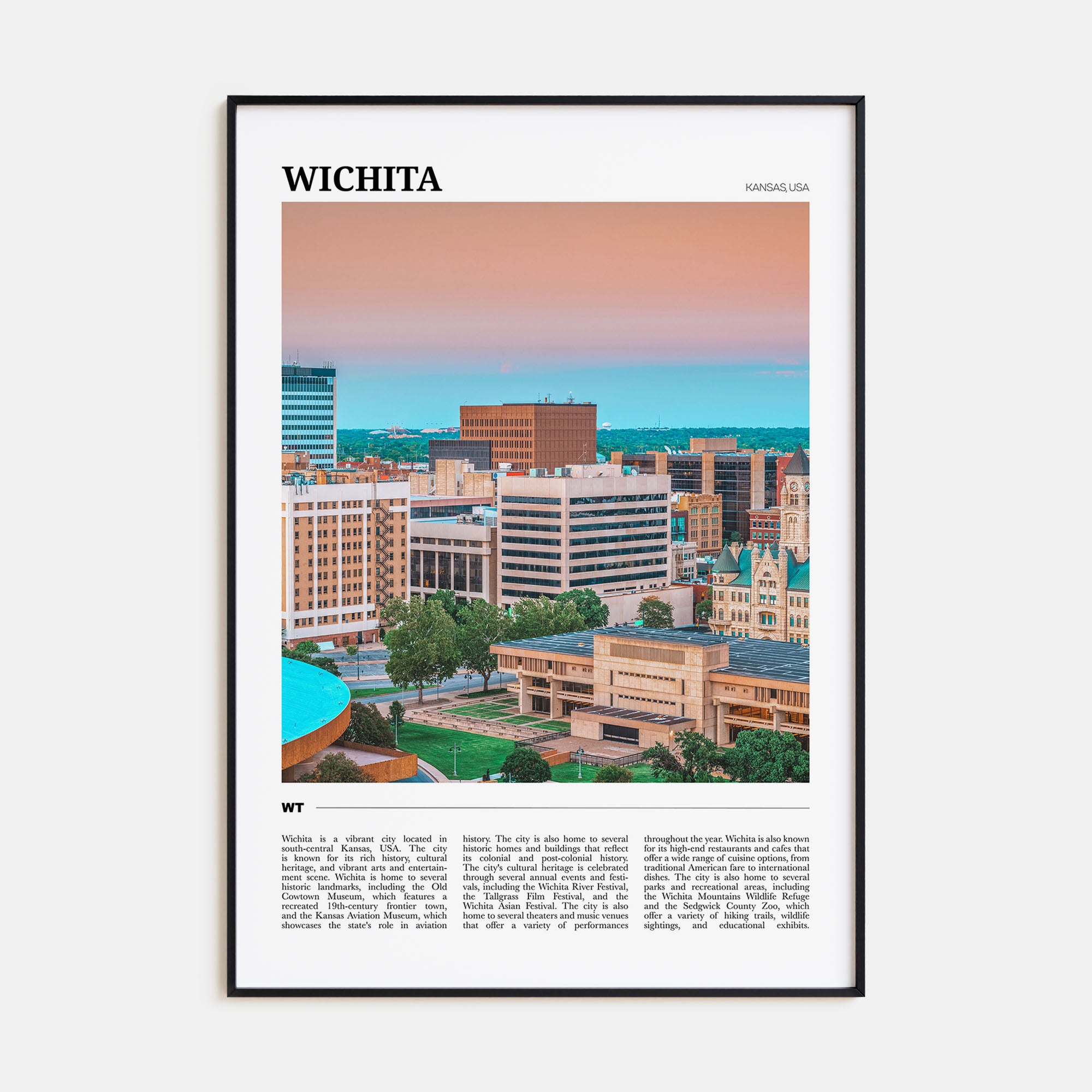 Wichita Travel Color Poster