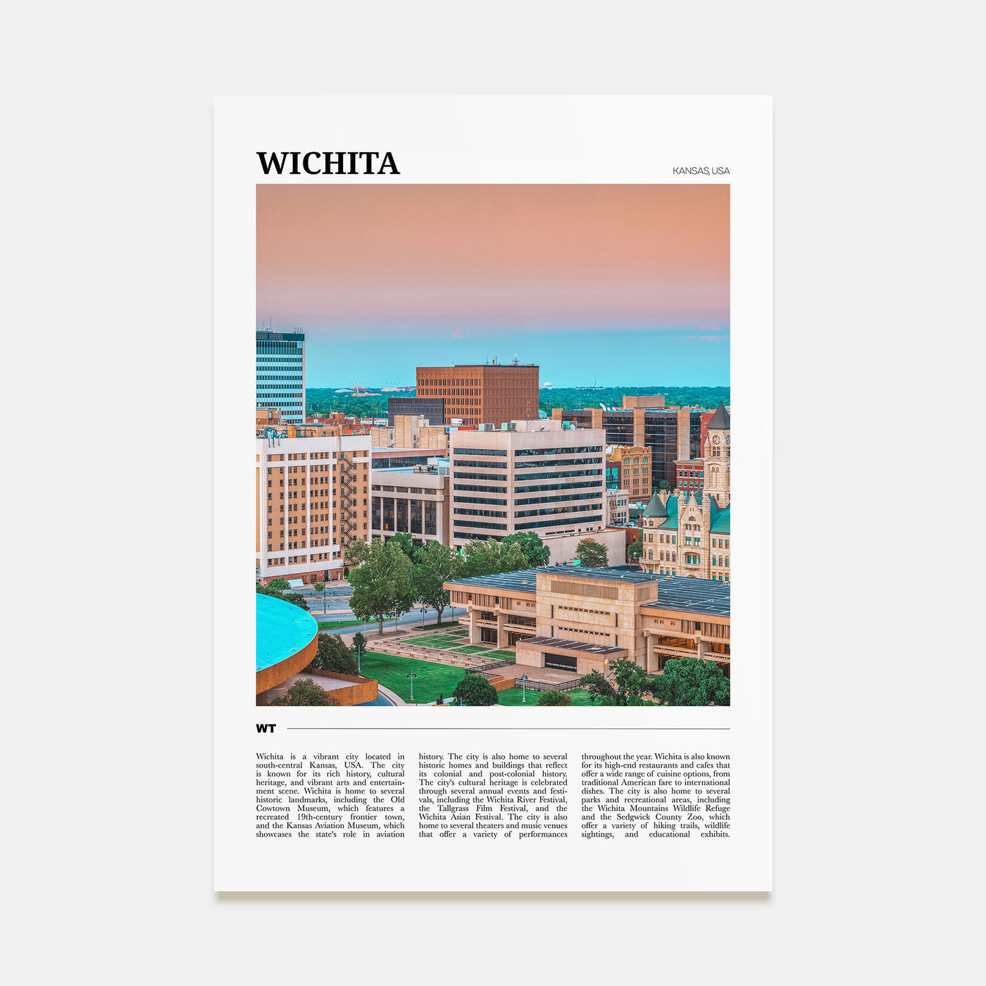 Wichita Travel Color Poster