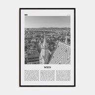 Wien Travel B&W Poster