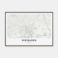Wiesbaden Map Landscape Poster