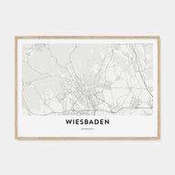 Wiesbaden Map Landscape Poster