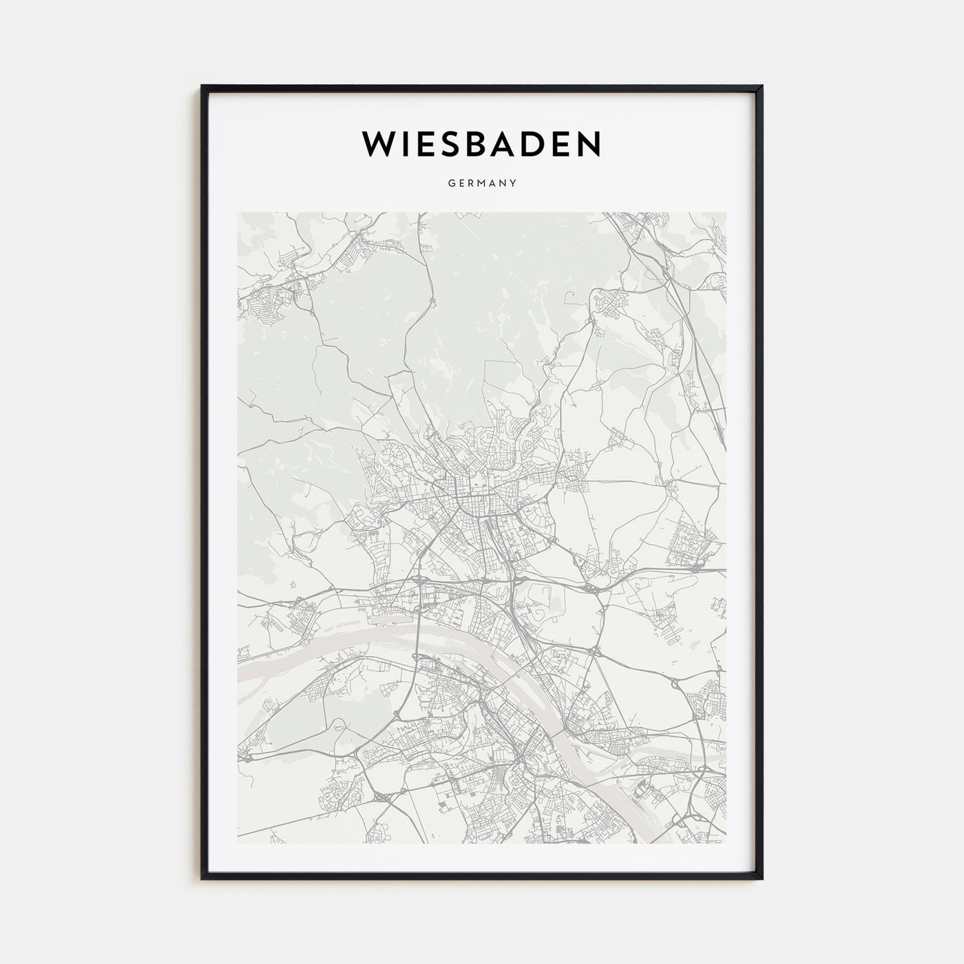 Wiesbaden Map Portrait Poster