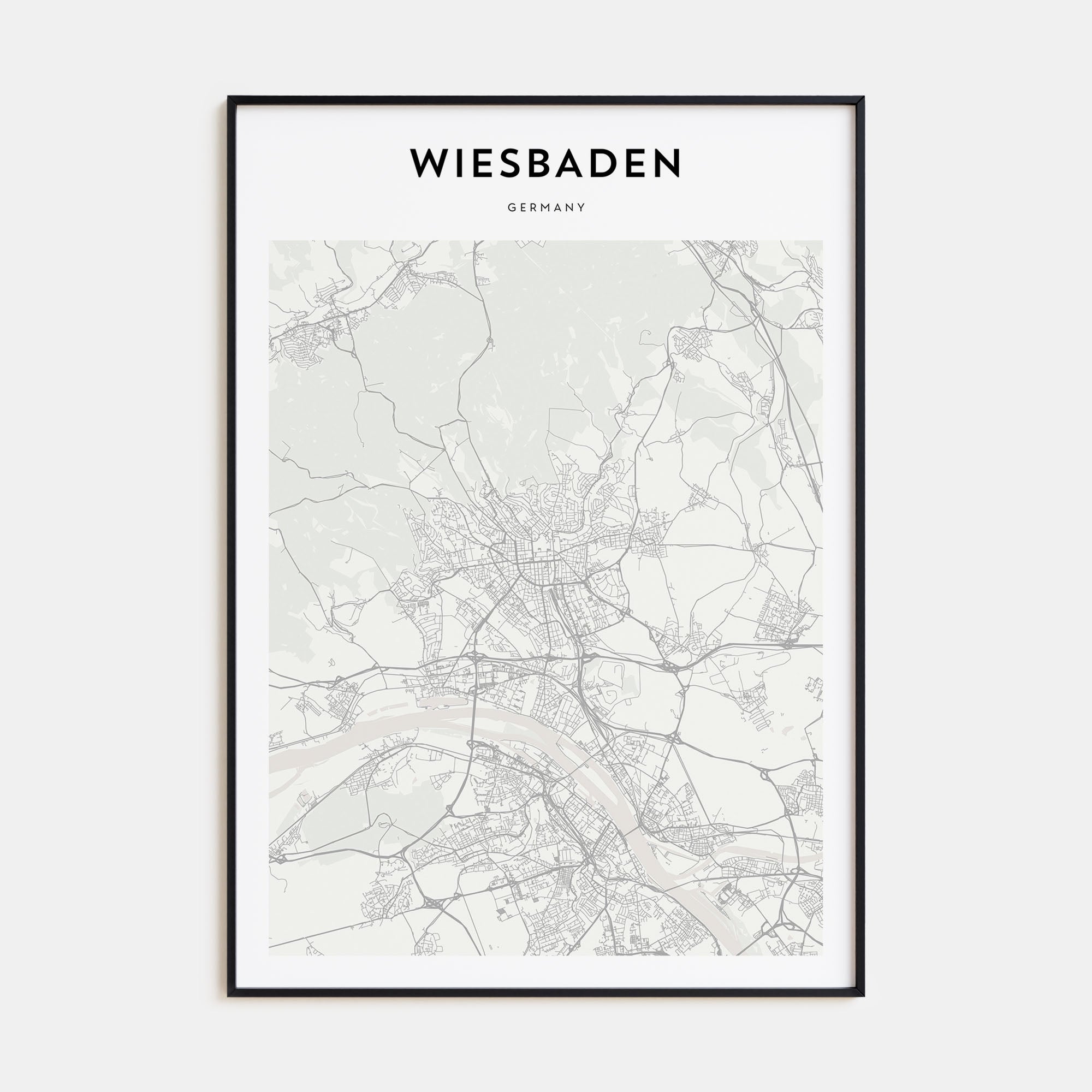 Wiesbaden Map Portrait Poster