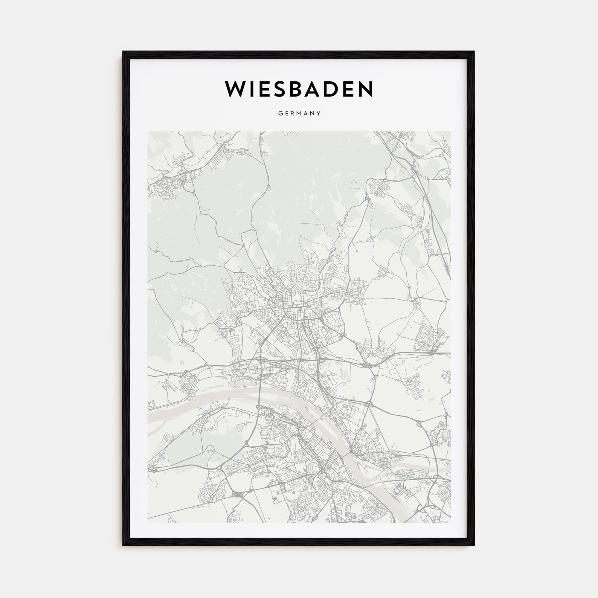Wiesbaden Map Portrait Poster