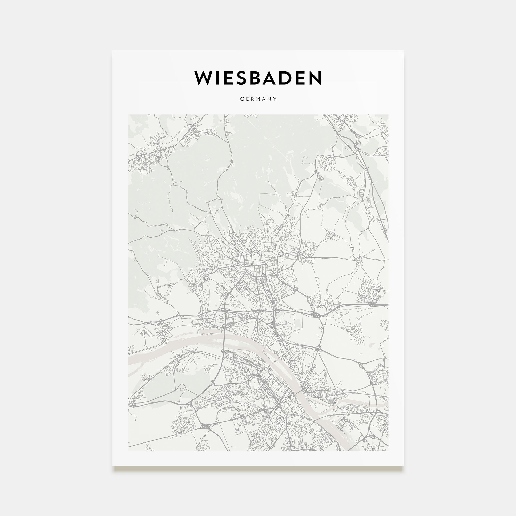 Wiesbaden Map Portrait Poster