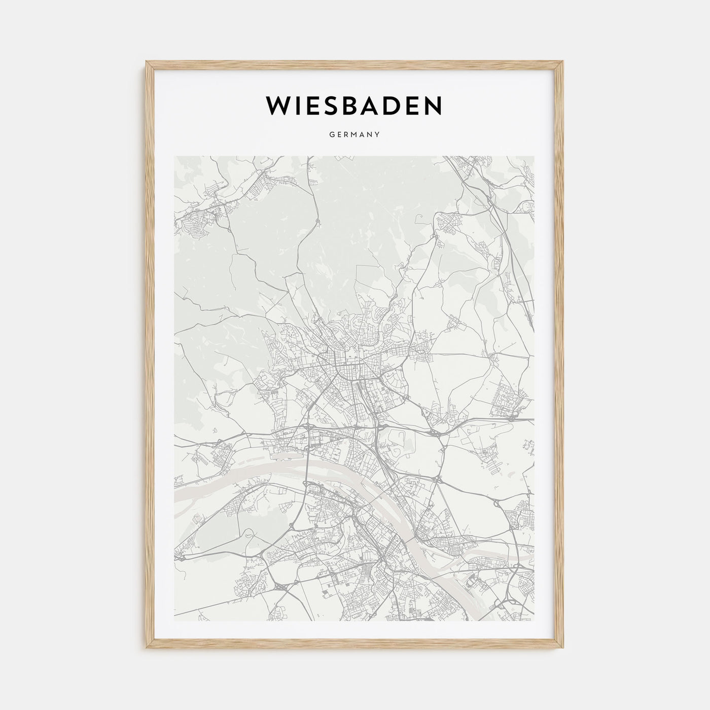 Wiesbaden Map Portrait Poster