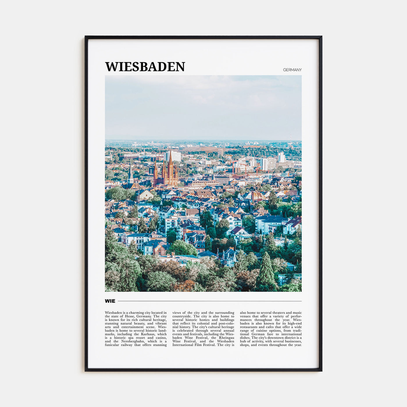 Wiesbaden Travel Color Poster