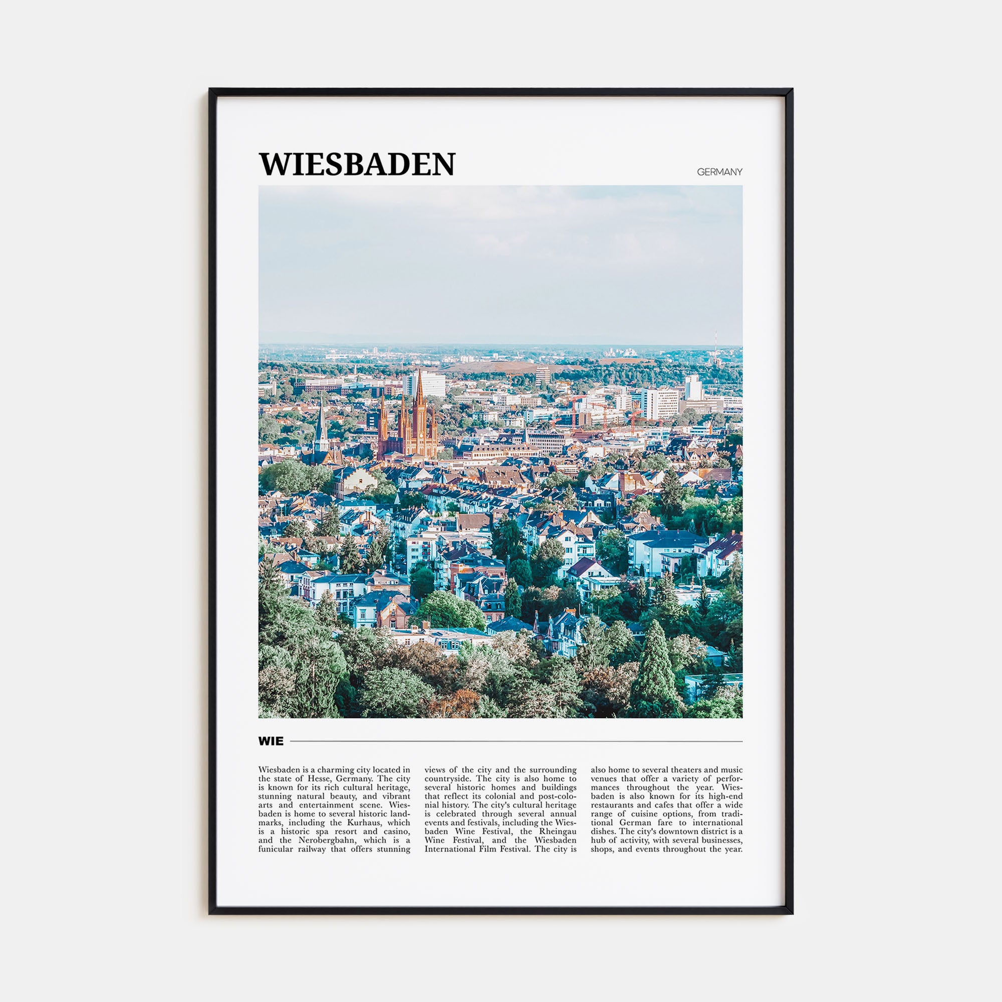 Wiesbaden Travel Color Poster