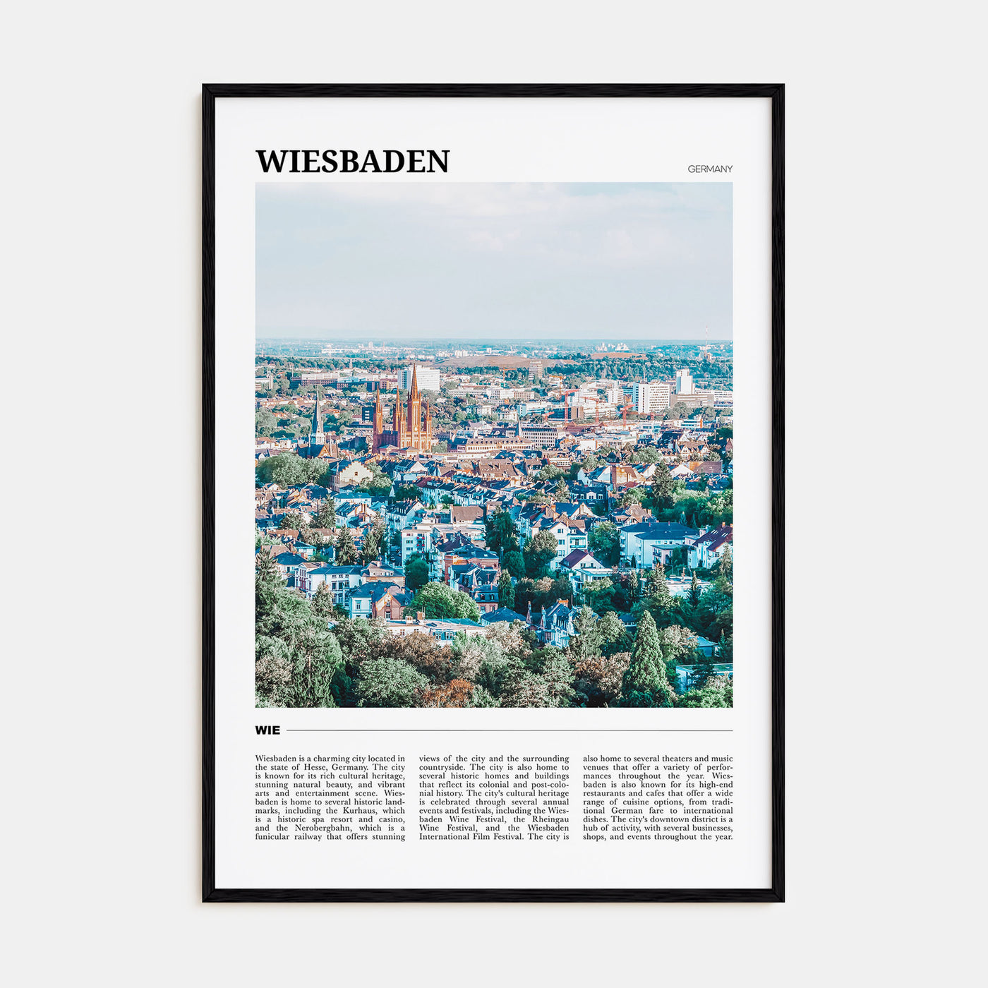 Wiesbaden Travel Color Poster