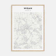 Wigan Map Portrait Poster