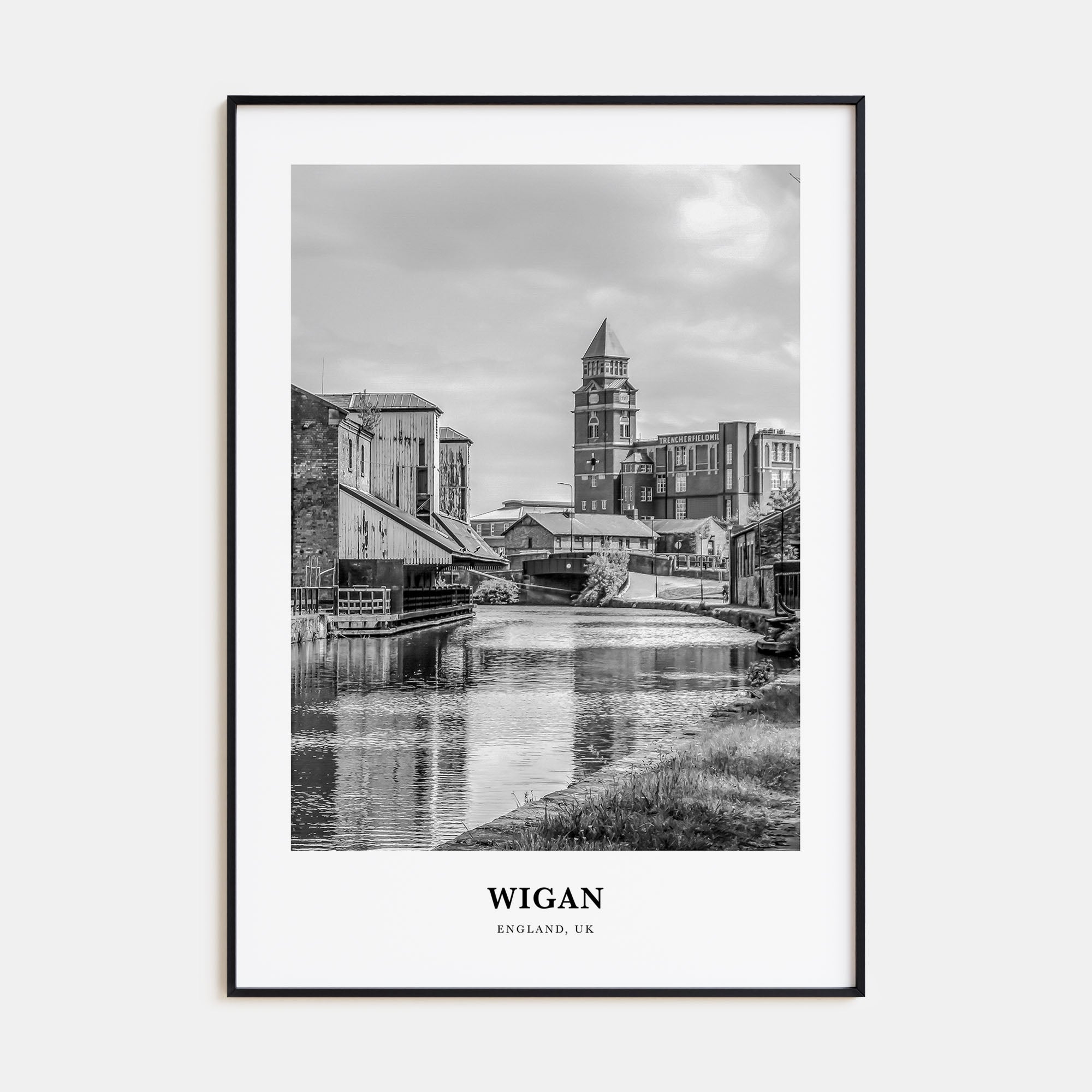 Wigan Portrait B&W Poster
