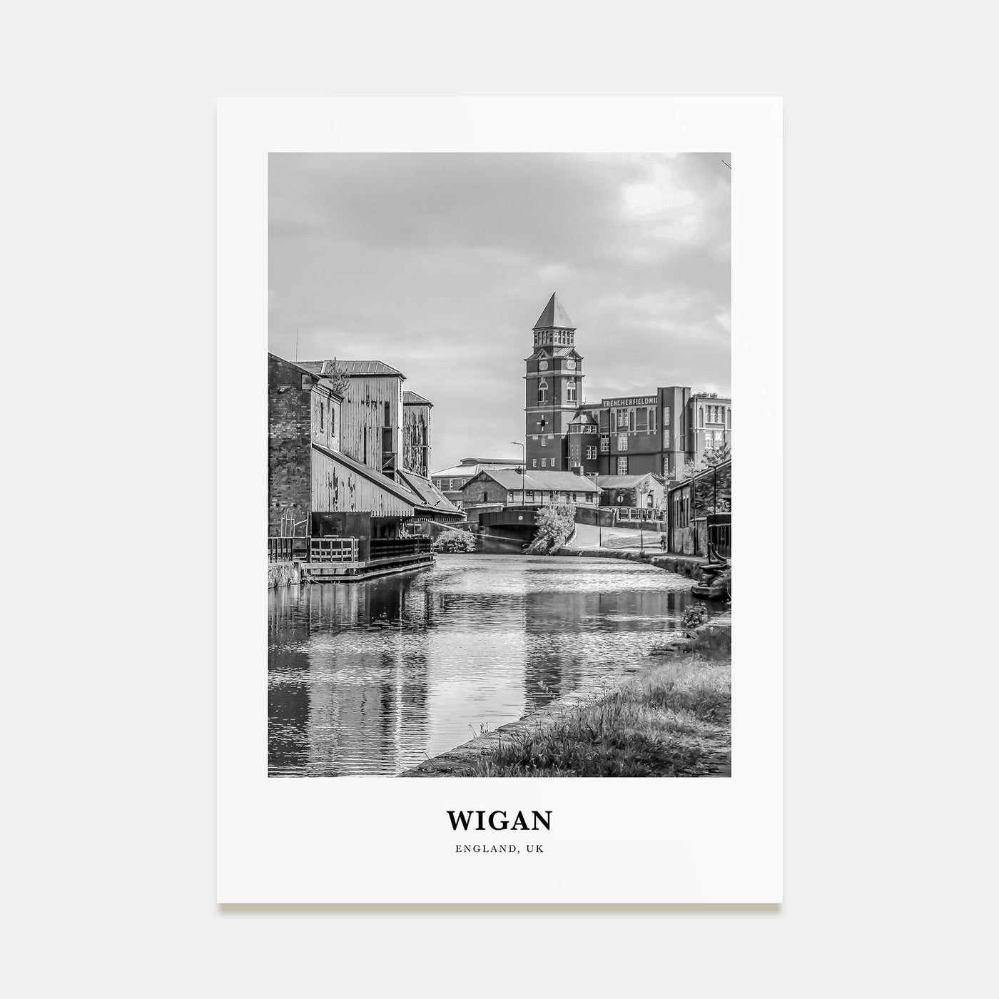 Wigan Portrait B&W Poster