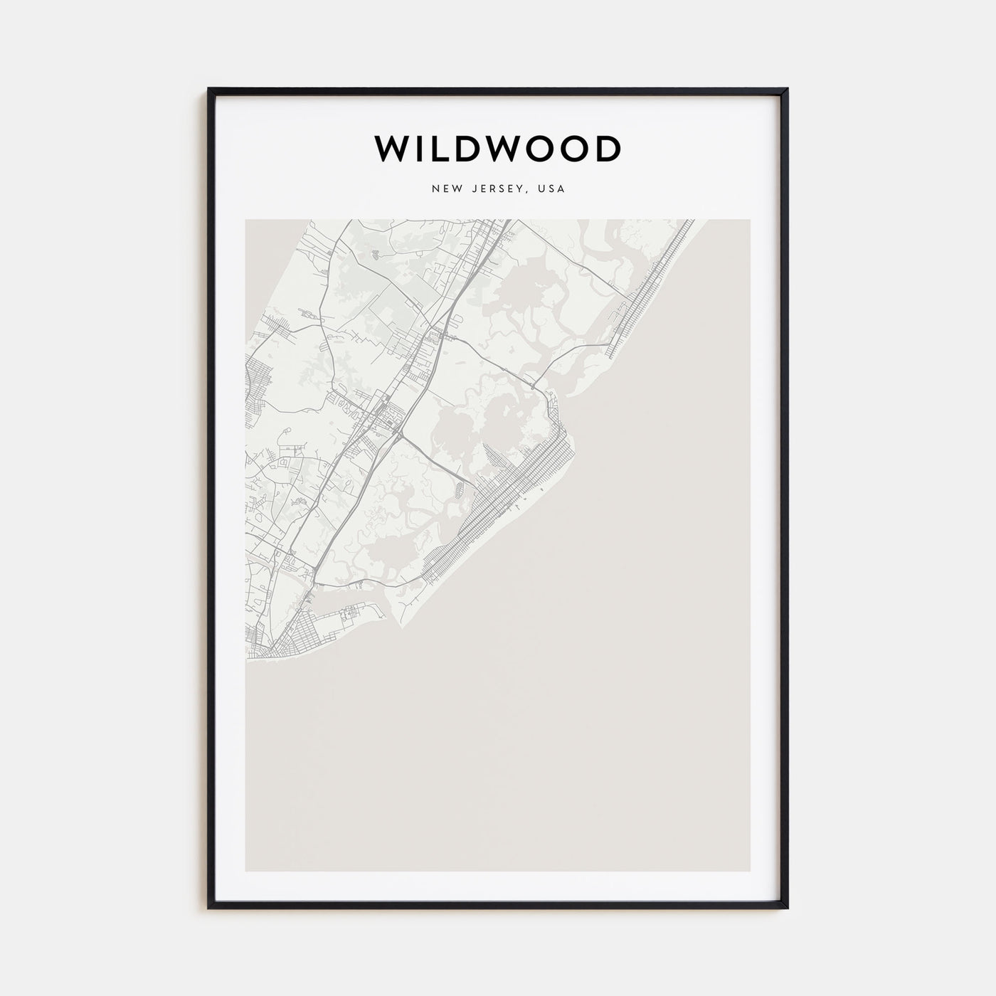 Wildwood Map Portrait Poster