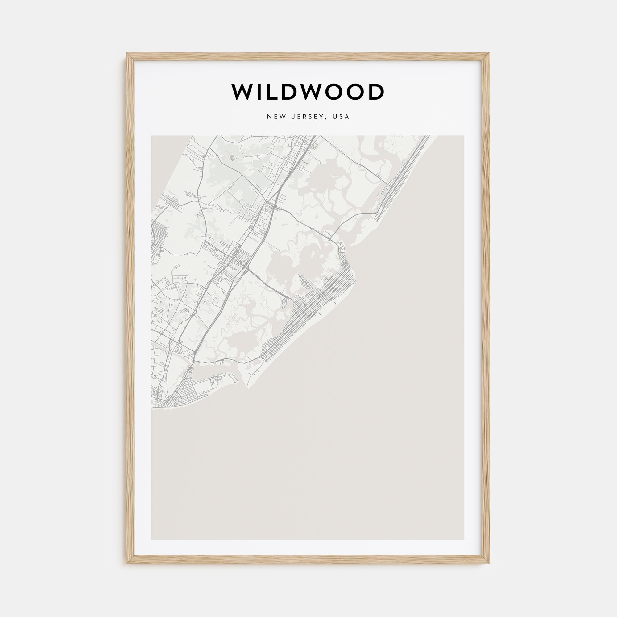 Wildwood Map Portrait Poster