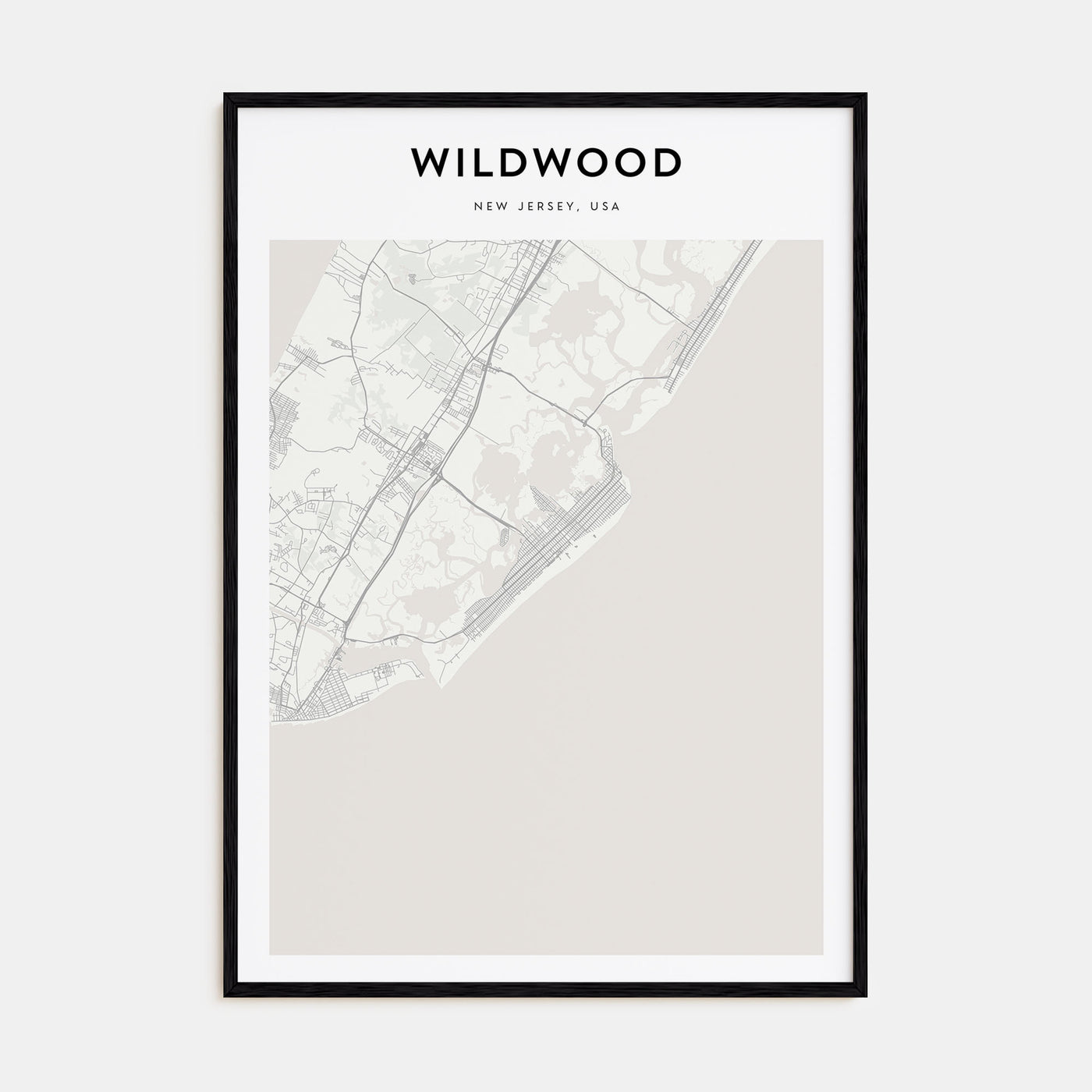 Wildwood Map Portrait Poster