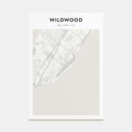 Wildwood Map Portrait Poster