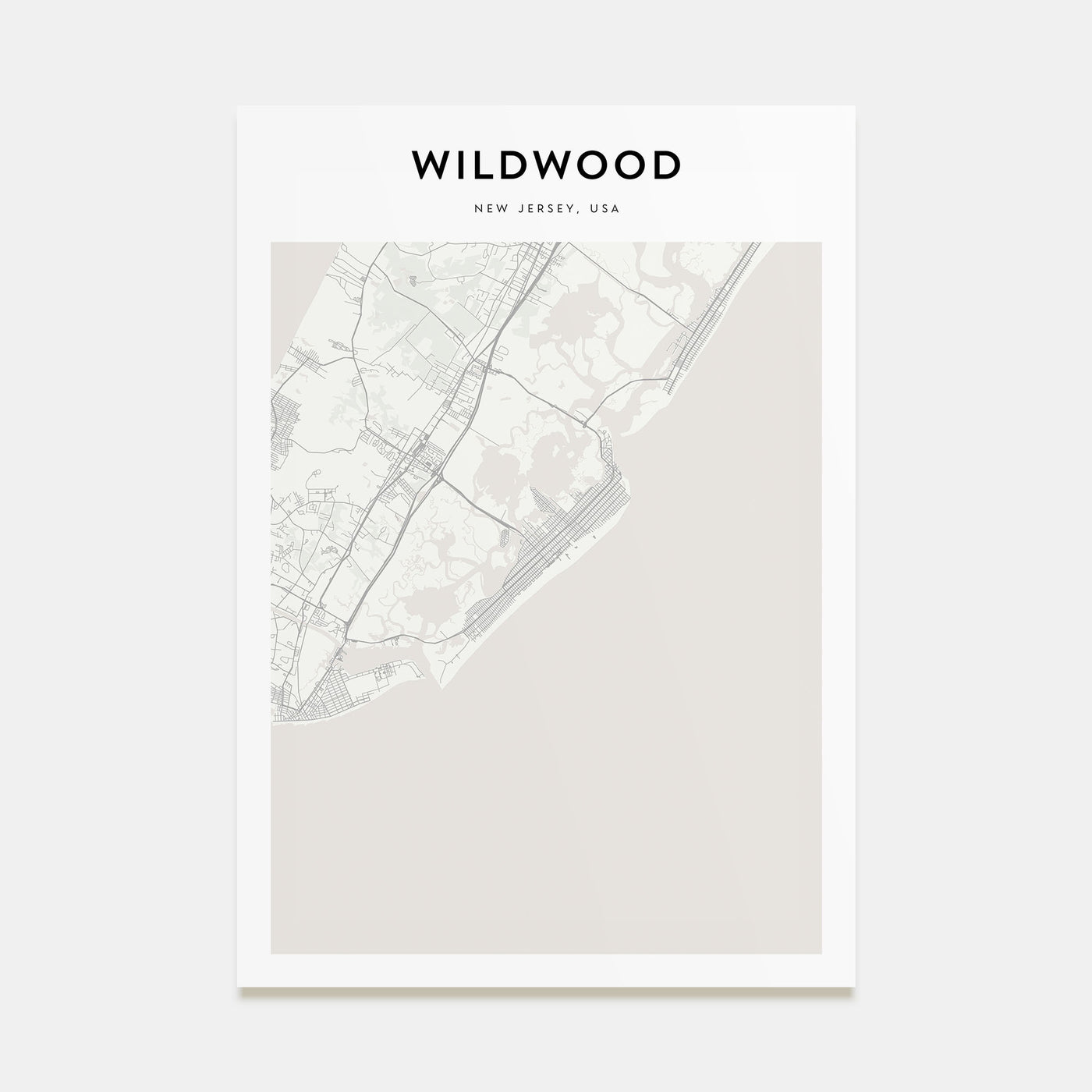 Wildwood Map Portrait Poster