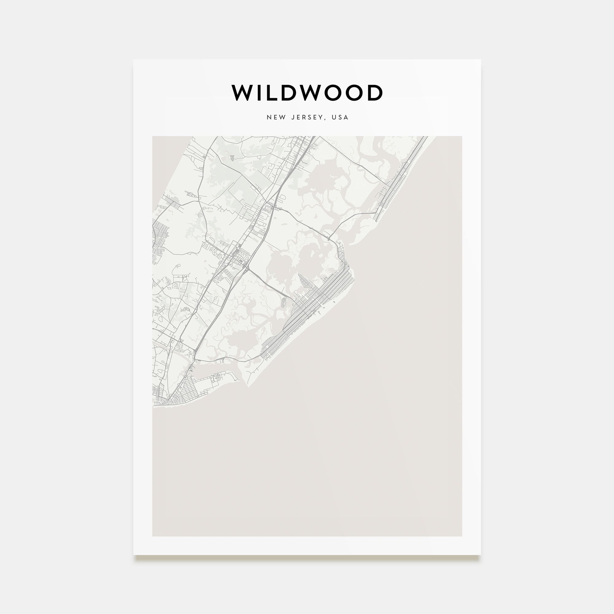 Wildwood Map Portrait Poster