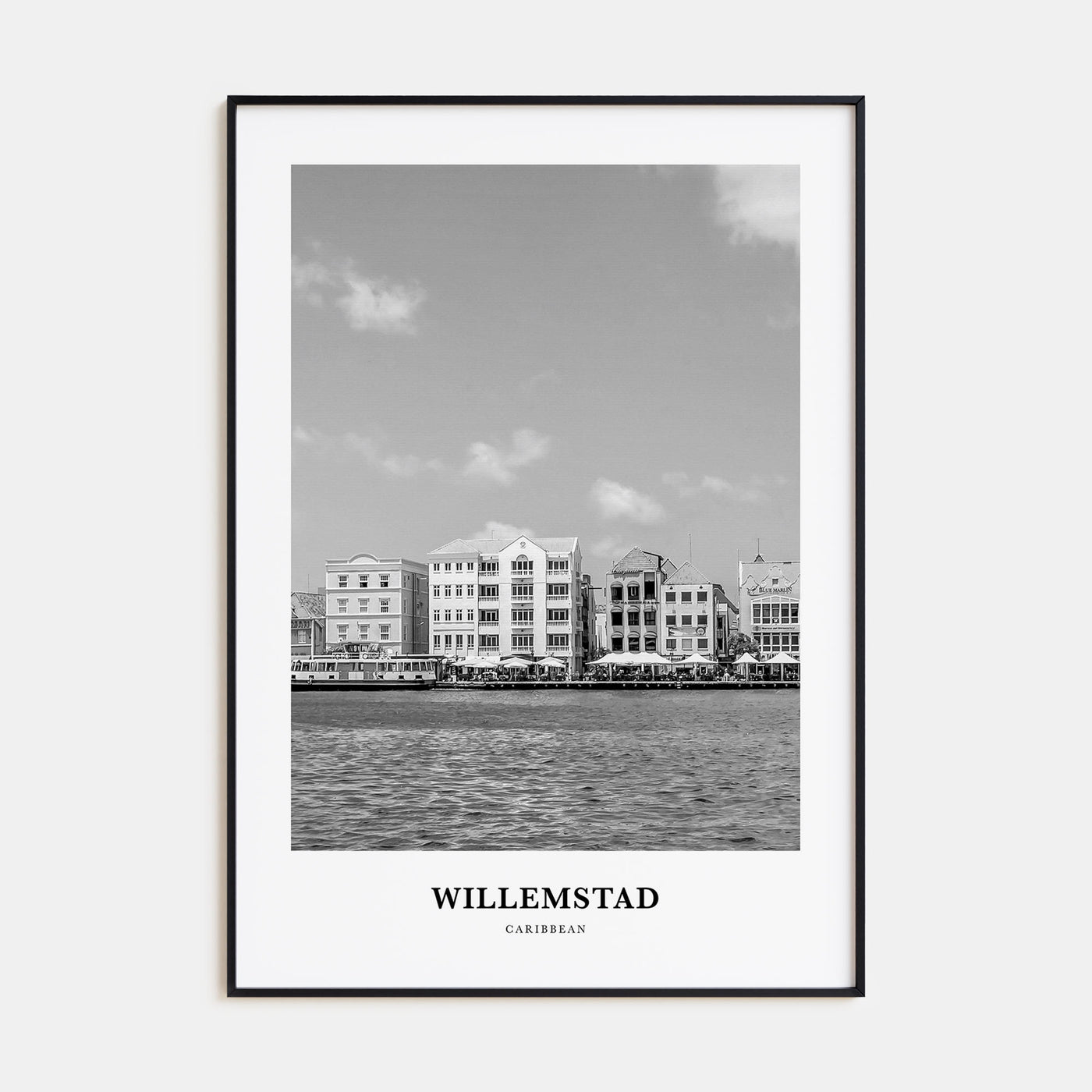 Willemstad Portrait B&W Poster